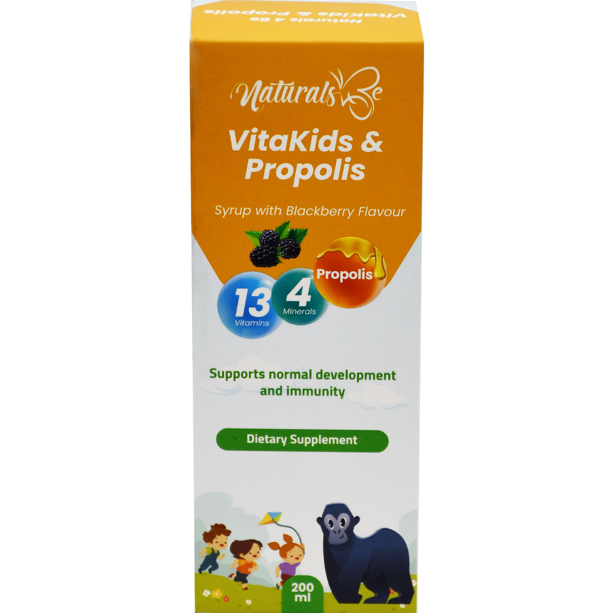 Naturals 4 Be Vitakids and Propolis 200 ml Syrup