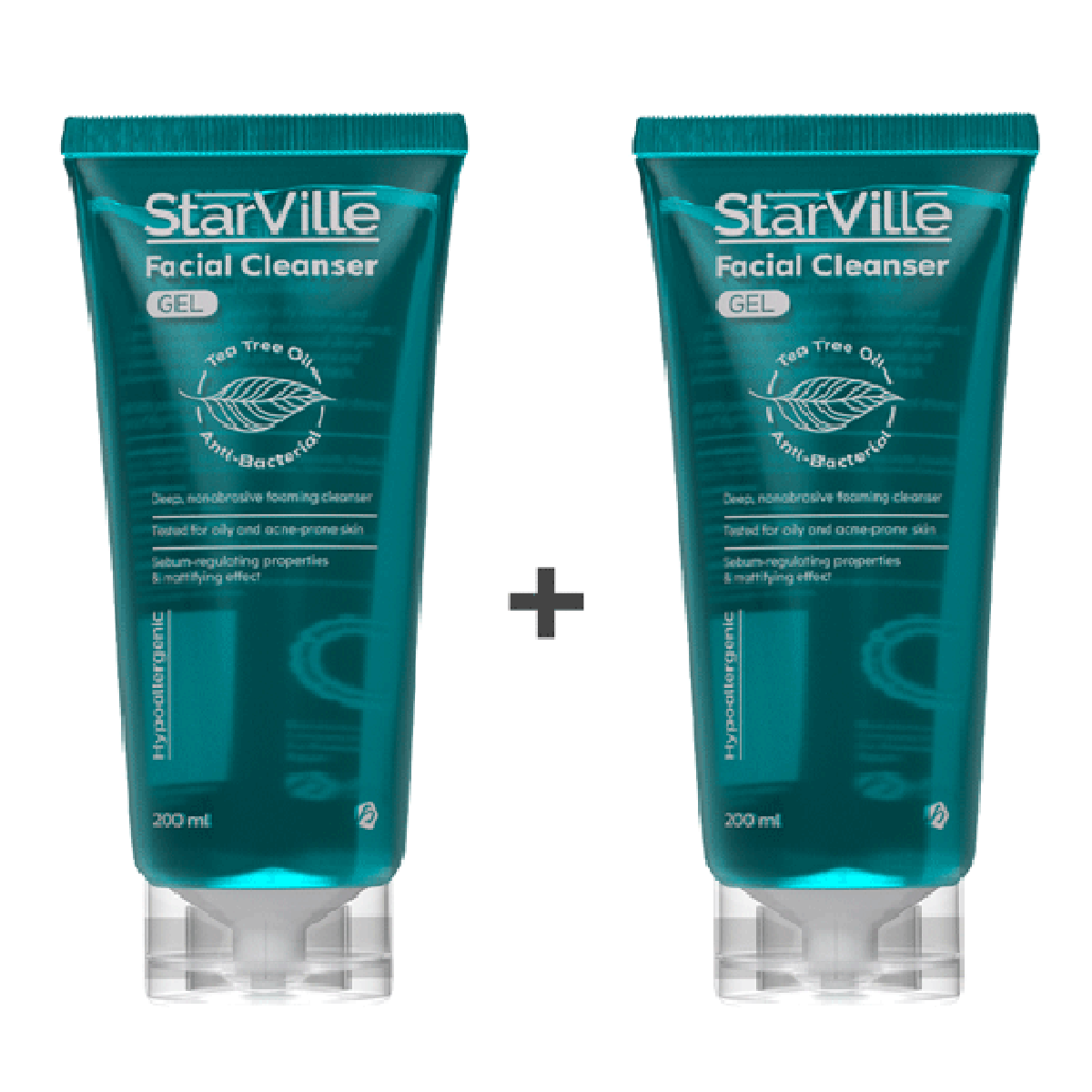 StarVille Facial Cleansing Gel 2x200ml 1+50% Discount (Offer Pack)