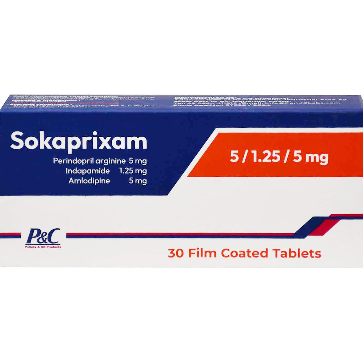 Sokaprixam 5 mg/1.25 mg/5 mg 30 Film Coated Tablets