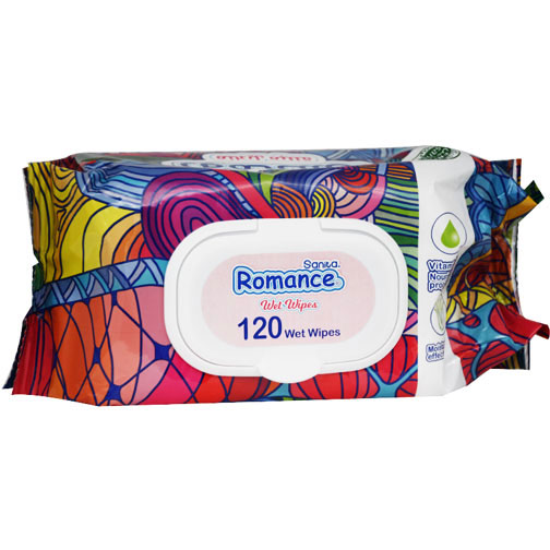 Sanita Romance Wet Wipes With Cap 120 pieces