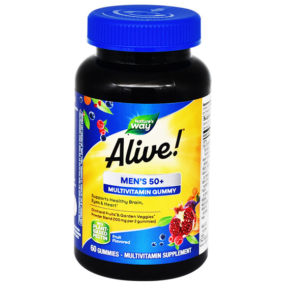 Alive Mens 50+ Fruit Flavor 60 Gummy
