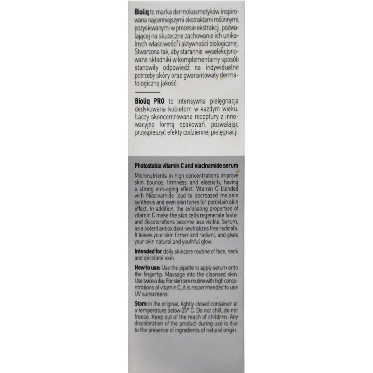 Bioliq Photostable Vitamin (C) and Niacinamide Serum 20ml image number 1