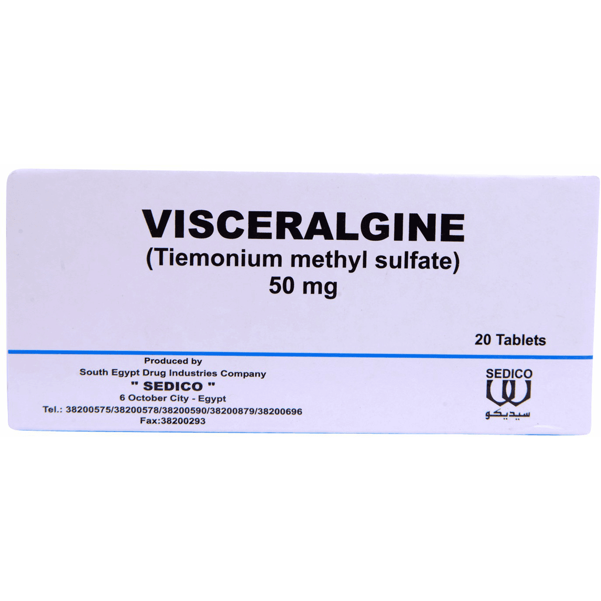 Visceralgine 50mg 20 Tablets