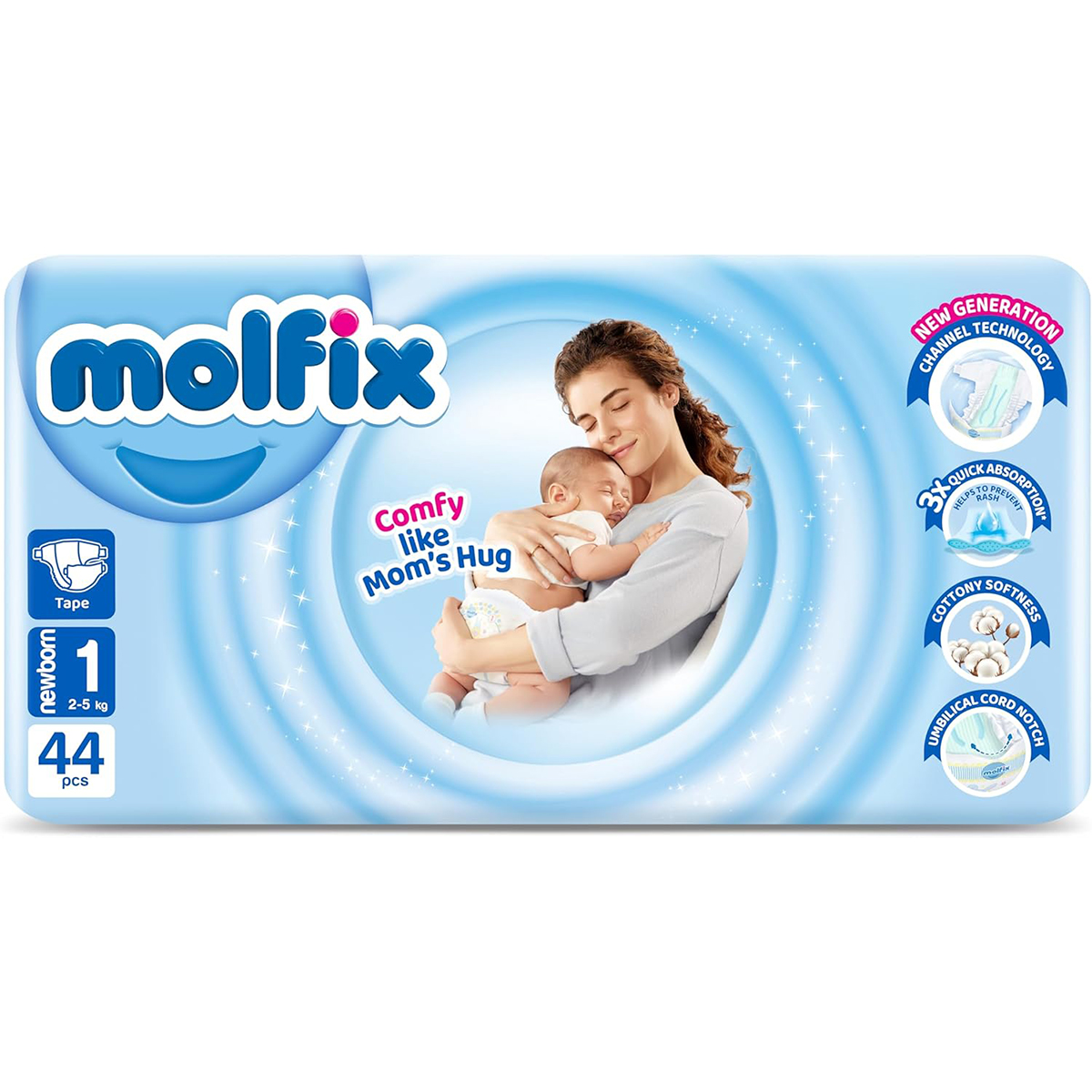 Molfix (1) Newborn (2-5kg) Diaper 44pcs