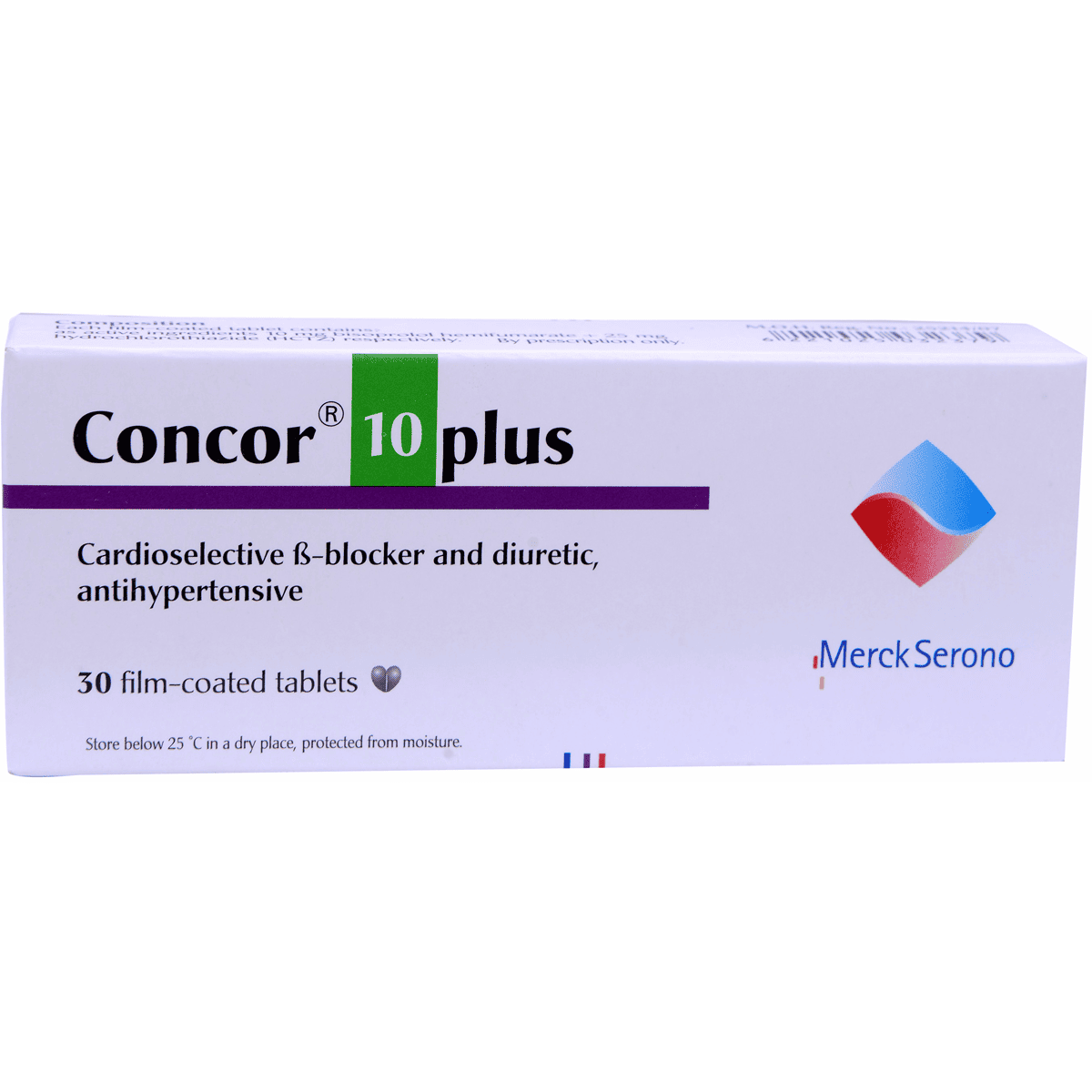 Concor 10mg Plus 30 Scored Film Coated Tablets