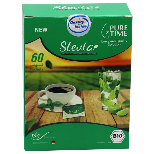 Stevia Pure Zero Calorie Sweetener 2gm/Sachet 60 Sachets