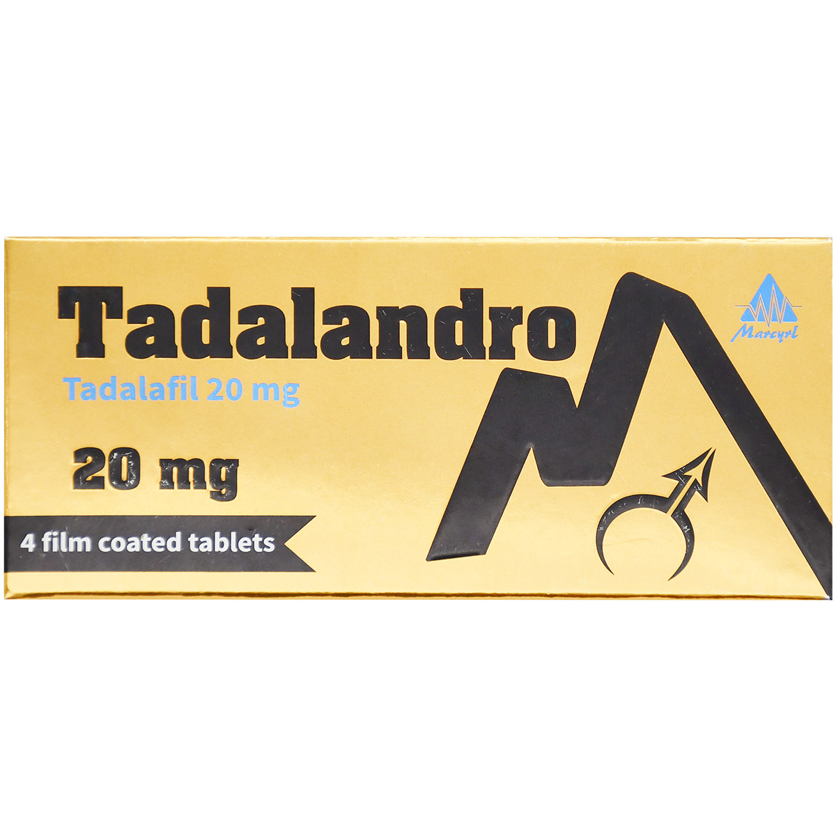 Tadalandro 20 mg 4 Film Coated Tablets
