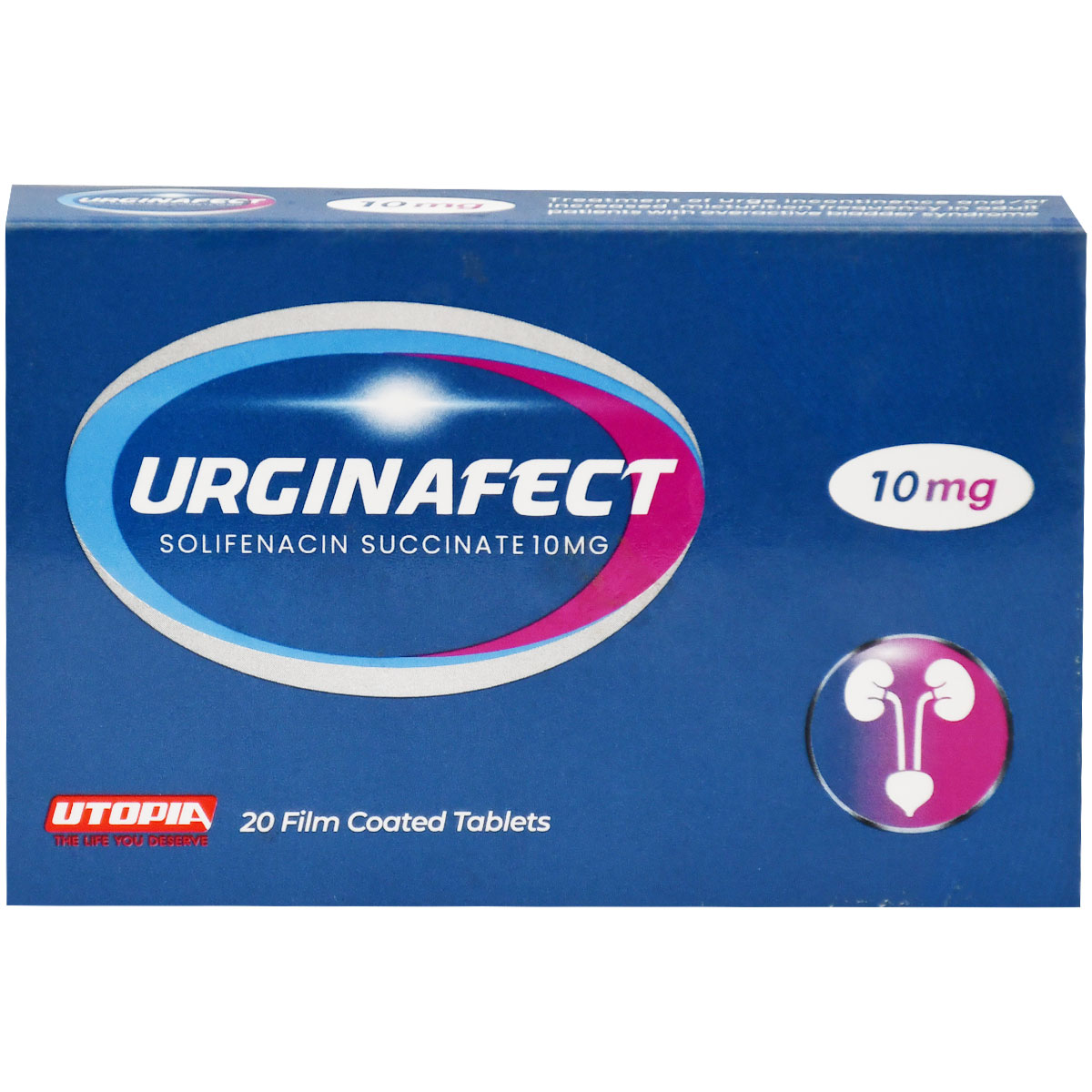 Urginafect 10 mg 20 Film Coated Tablets