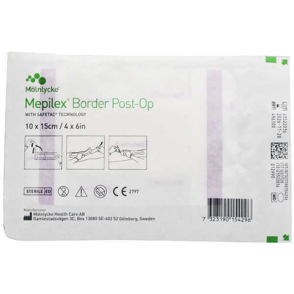 Molnlycke Mepilex Border Post-Op 10 x 15cm