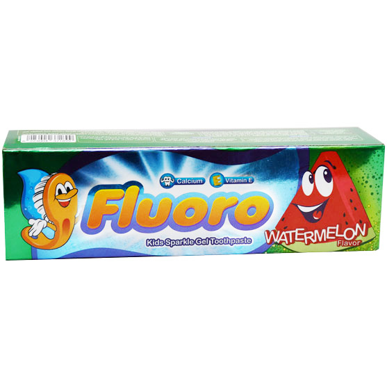 Fluoro Watermelon Kids Sparkle Gel Toothpaste 50gm