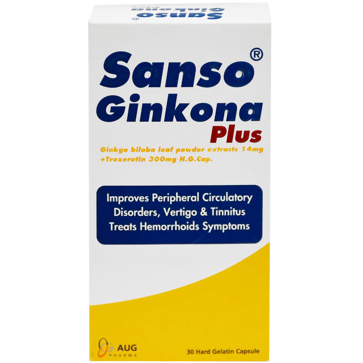 Sanso Ginkona Plus 30 Hard Gelatin Capsules