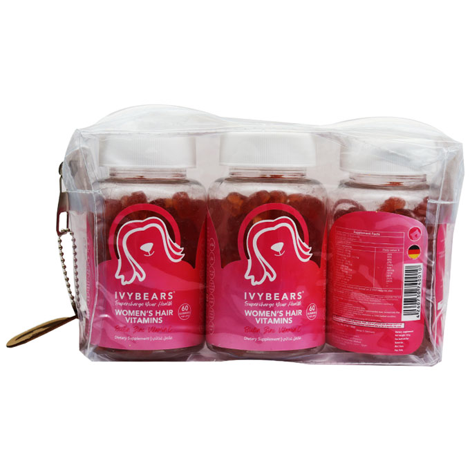 Ivybears Women Hair Vitamins 3x60 Gummies (Offer Pack)