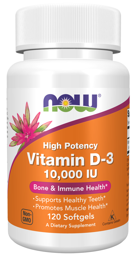 Now Vitamin D3 10000 Iu 120 SoftGels