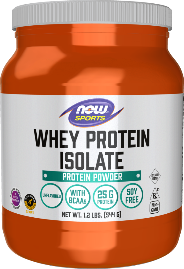 Now Whey Protein Isolate Unflavored 544gm