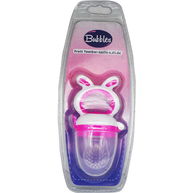Bubbles Fruit Teether Pink