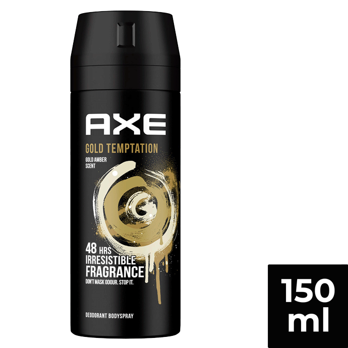 Axe Gold Temptation 48 Hours Irresistible Deodorant Spray For Men 150ml