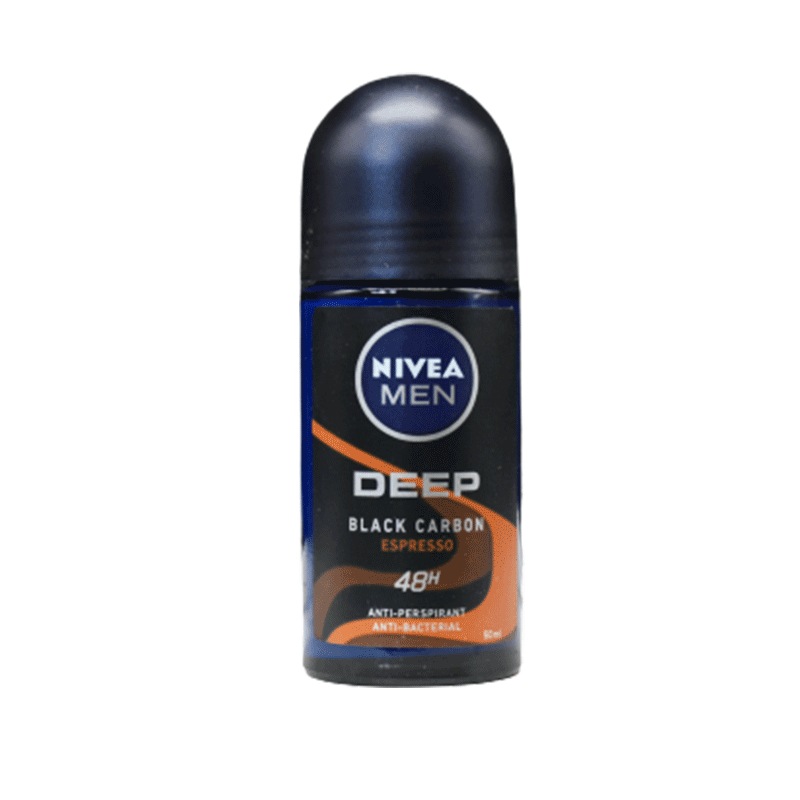 Nivea Men Deep Black Carbon Espresso Deodorant Roll On 50ml