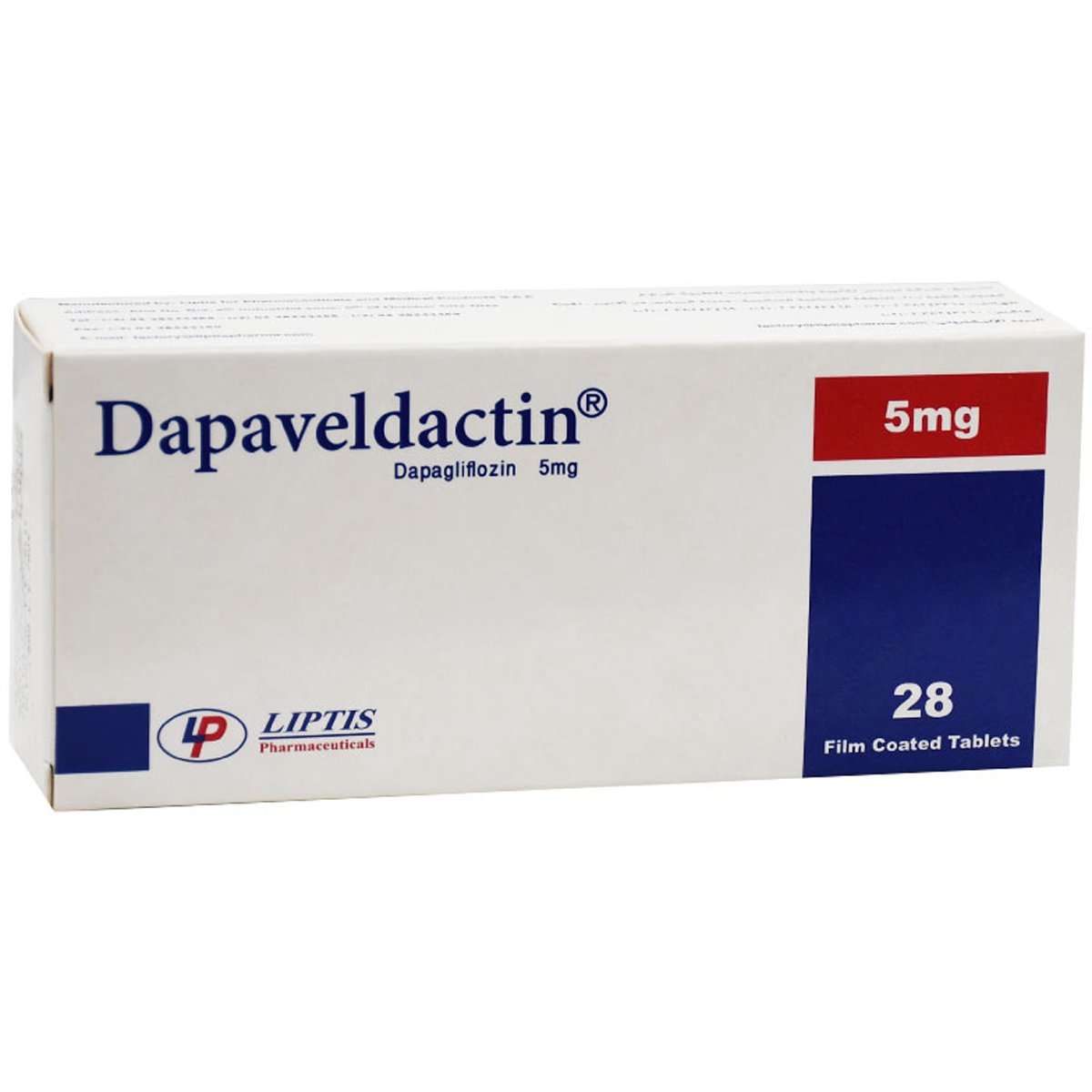 Dapaveldactin 5mg 28 Film Coated Tablets