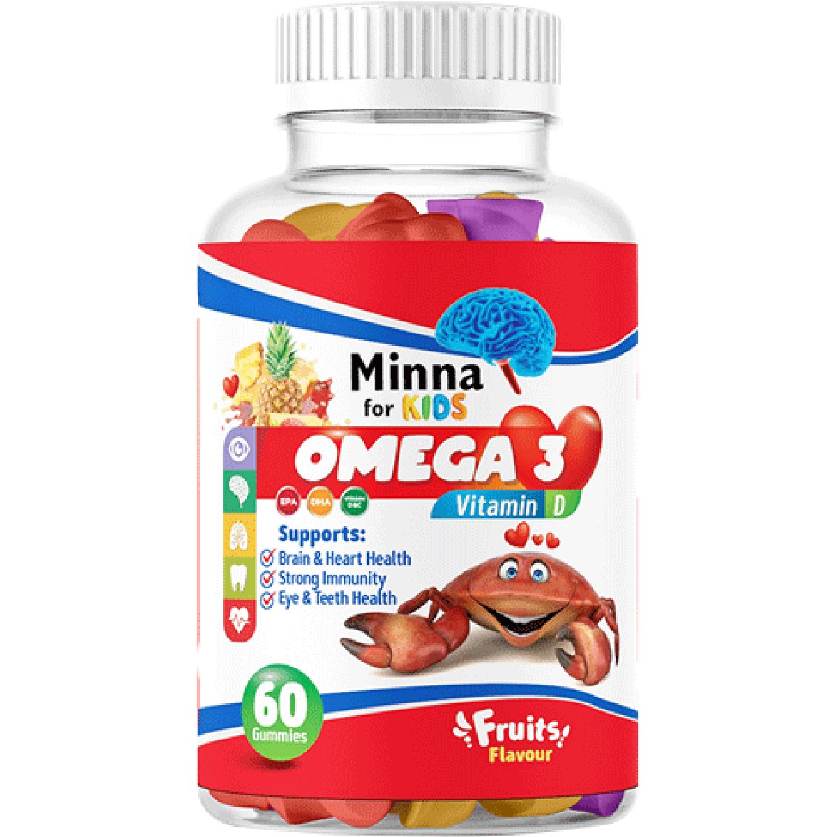 Minna Omega 3 for Kids 60 Gummies