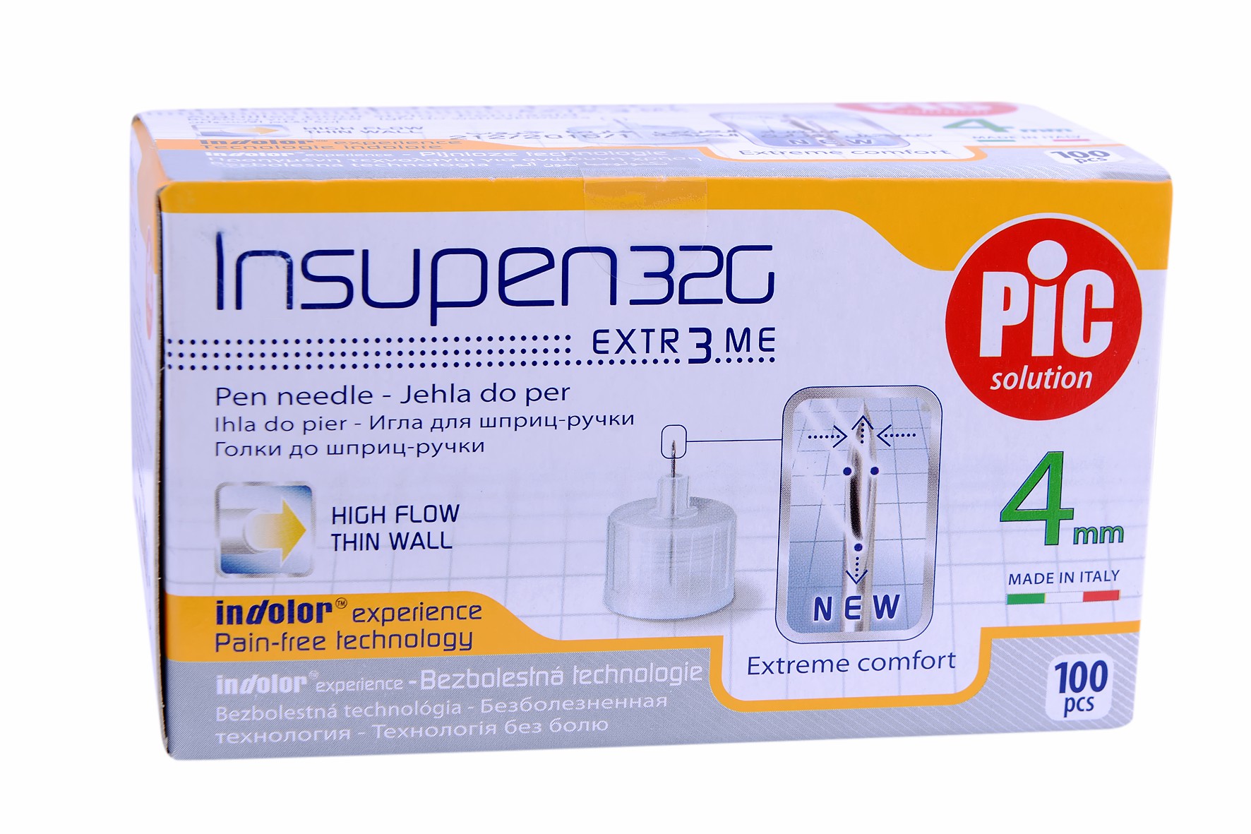 Insupen 4Mmx32G 100 Pen Needle Thin Wall