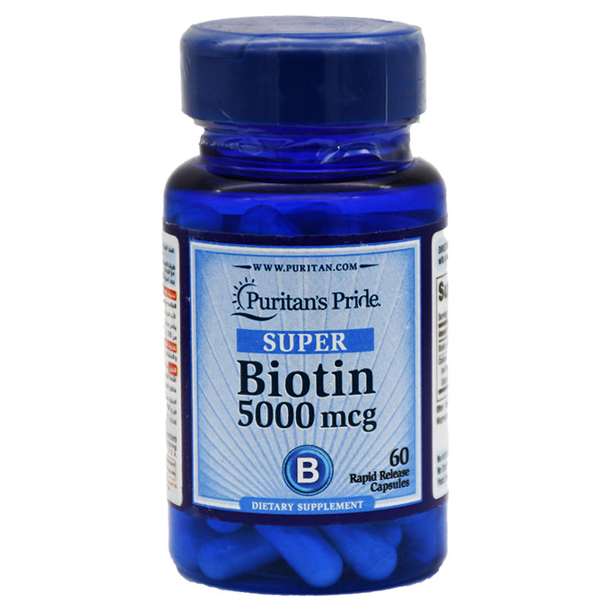 Puritan's Pride Super Biotin 5000&micro; 60 Rapid Release Capsule