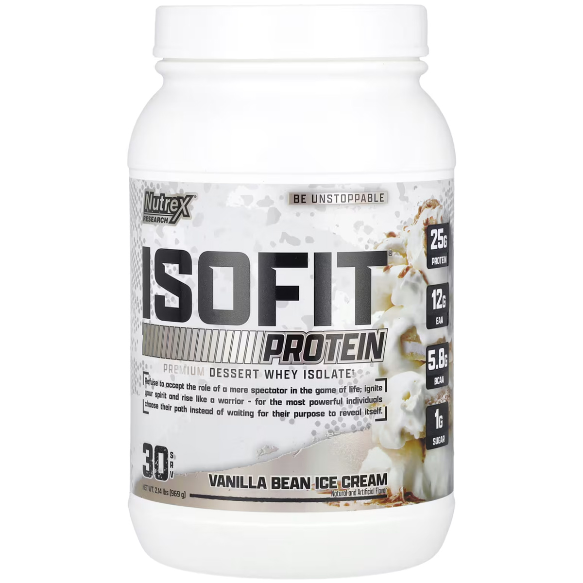 Isofit Whey Protein Isolate Vanilla Ice Cream 969gm