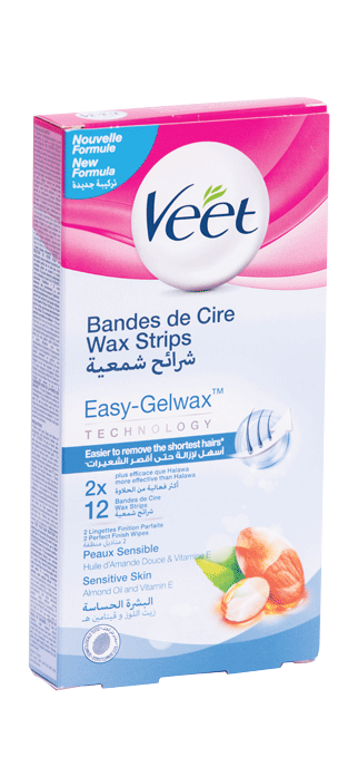 Veet Wax Strips Sensitive Skin 10/12pcs