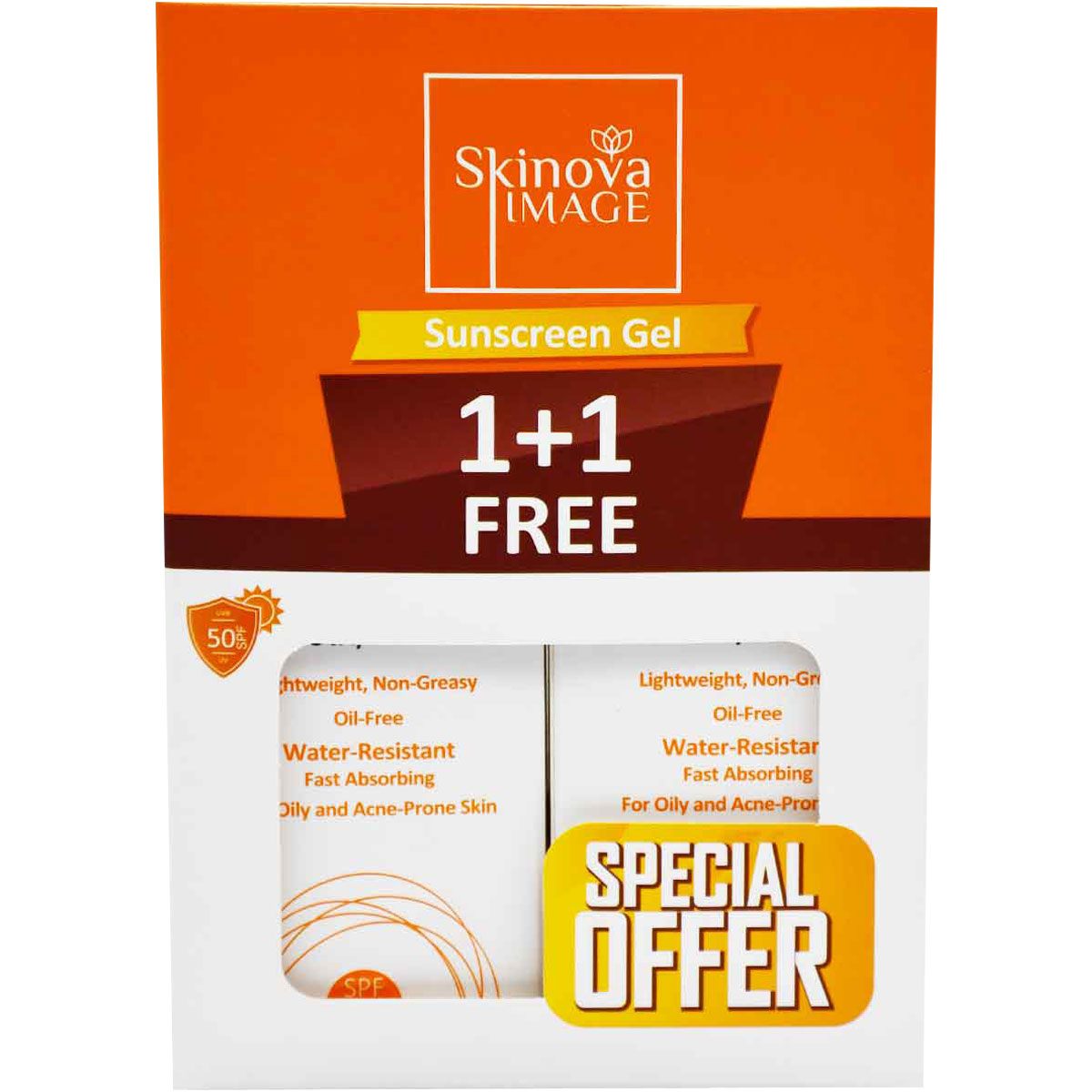 Skinova Image Sun Screen Gel SPF (50+) 60ml 1+1 (Offer Pack)