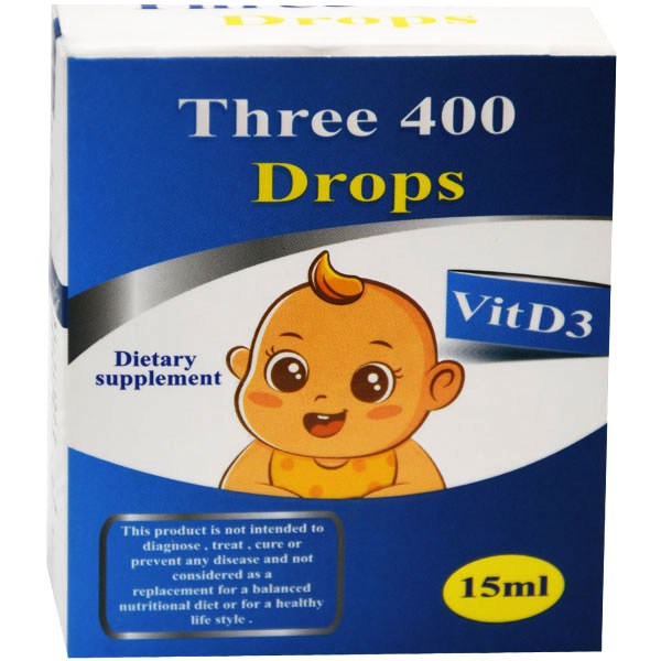 Three 400 IU Drops 15ml
