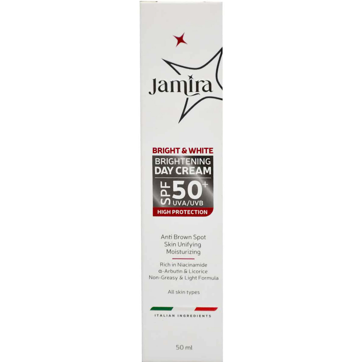 Jamira Bright and White Brightening SPF(50+) Day Cream 50 ml