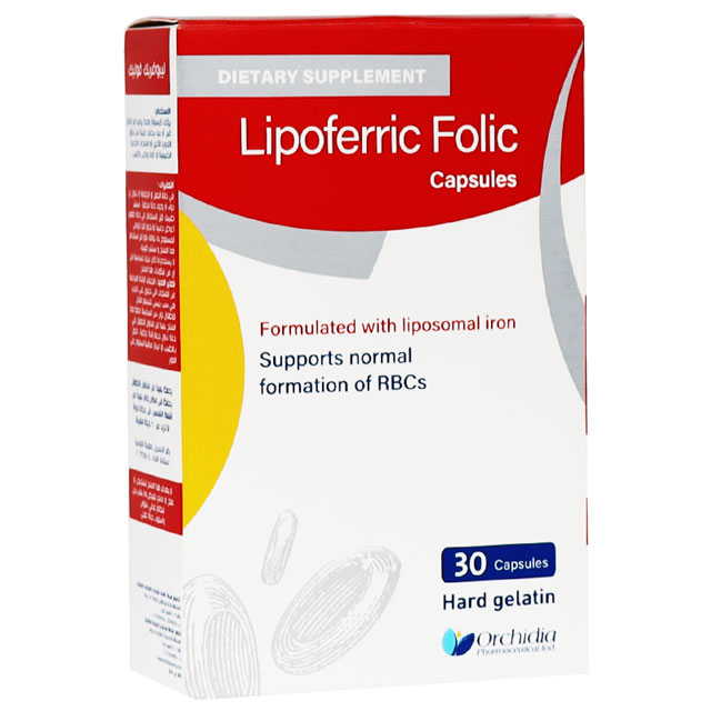 Lipoferric Folic 30 Hard Gelatin capsules