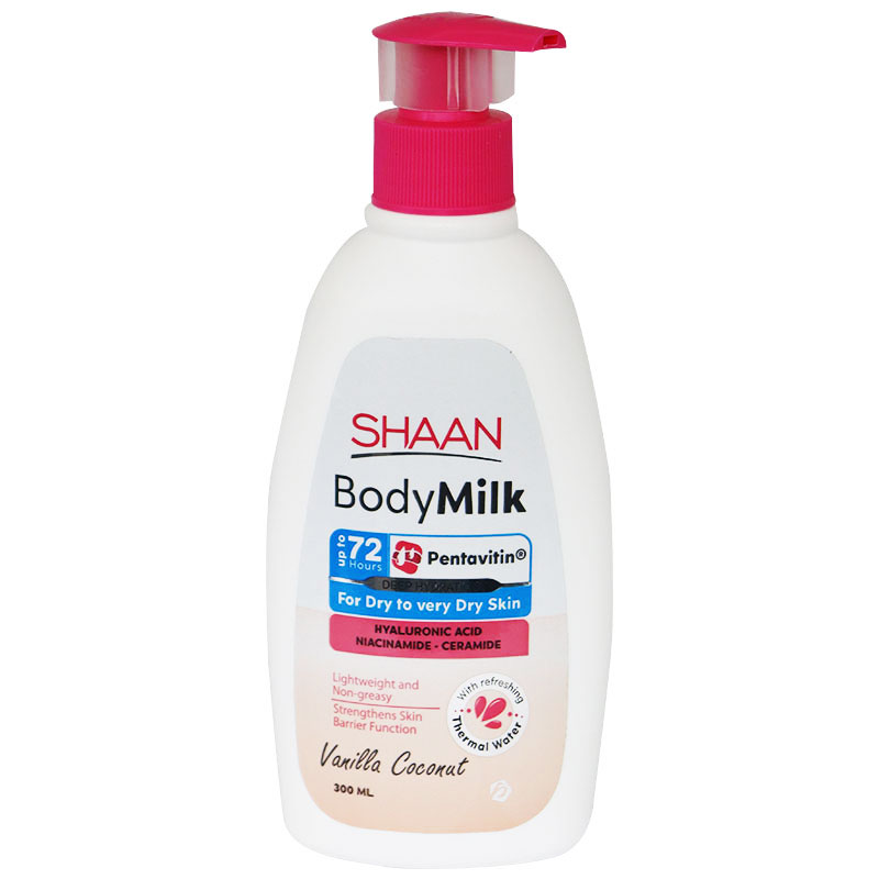 Shaan Body Milk Vanilla Coconut Lotion For Dry Skin 300ml