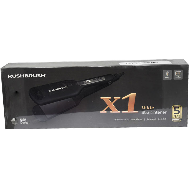 Rush Brush Black X1 Wide Straightener