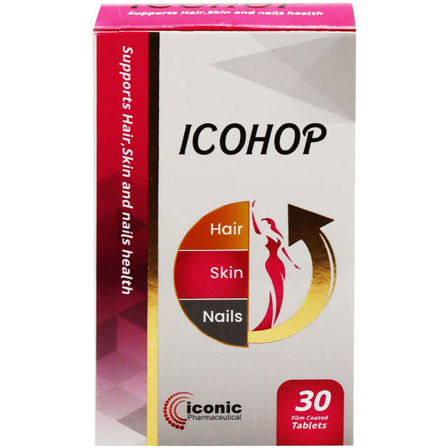 Icohop Hair Skin and Nails 30 Film Coated Tablets