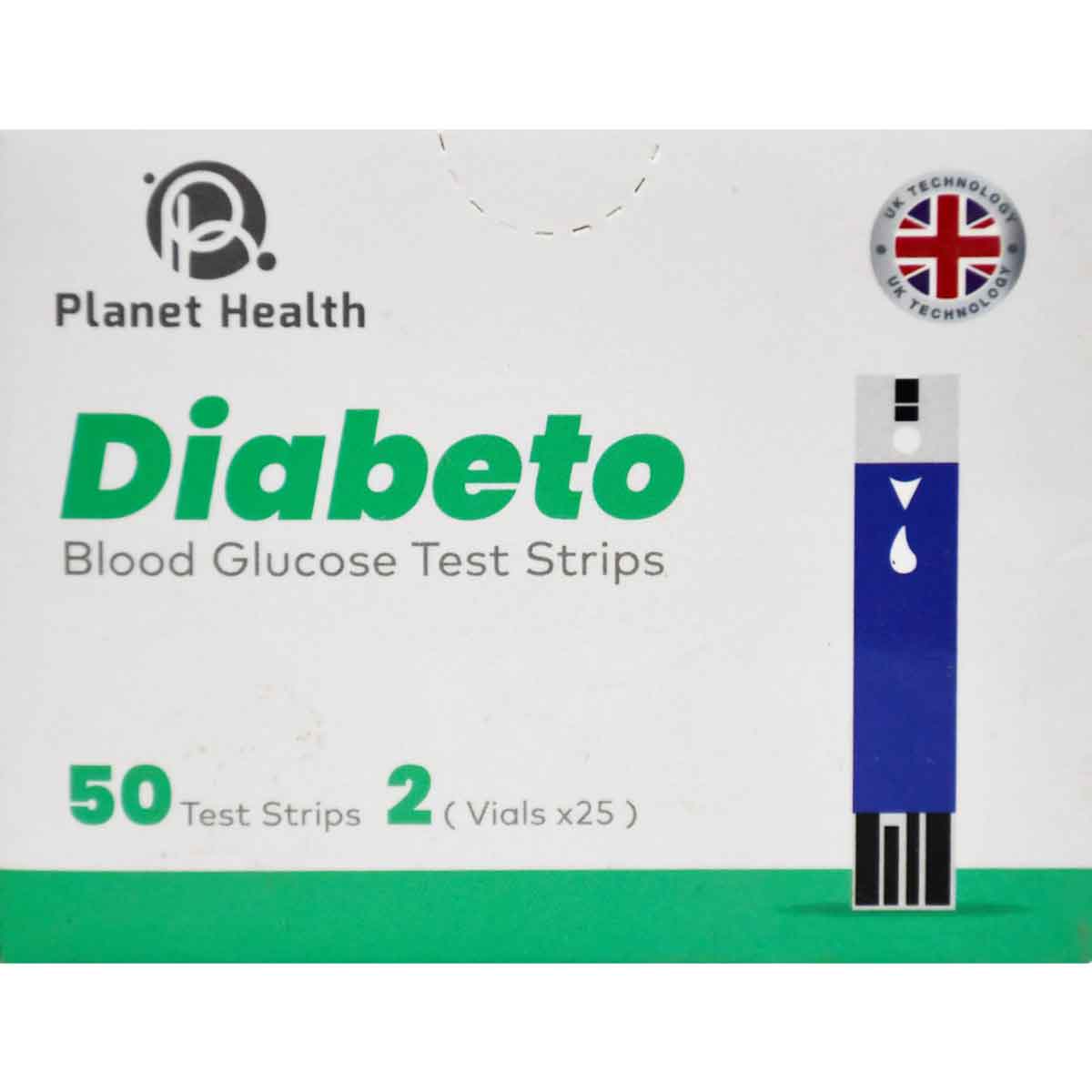 Planet Health Diabeto Blood Glucose + 50 Strips