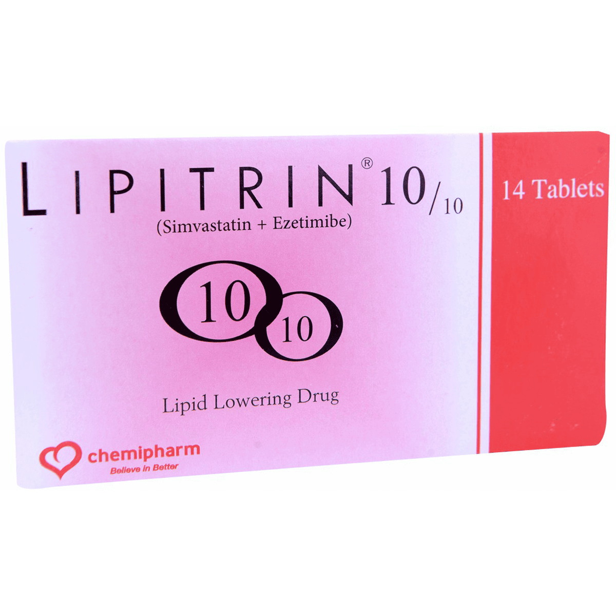Lipitrin 10/10mg 14 Tablets