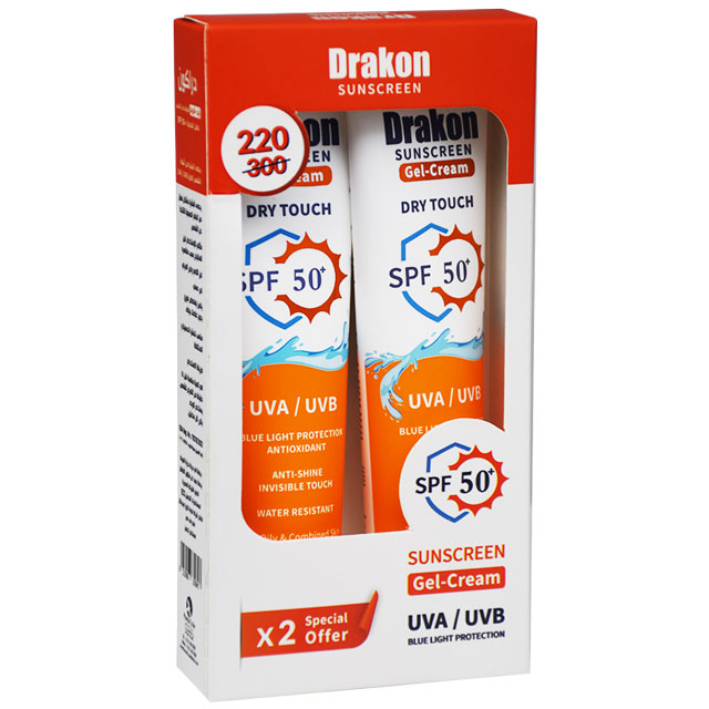 Drakon Sunscreen SPF (50+) Gel Cream 2*60gm (Offer Pack)