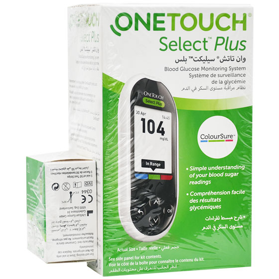 One Touch Select Plus Monitor + 50 Strip (Offer Pack)