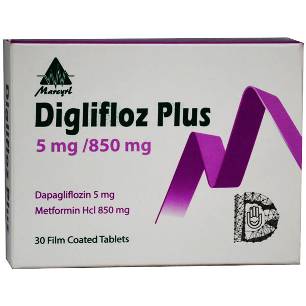 Diglifloz Plus 5mg/850mg 30 Film Coated Tablets