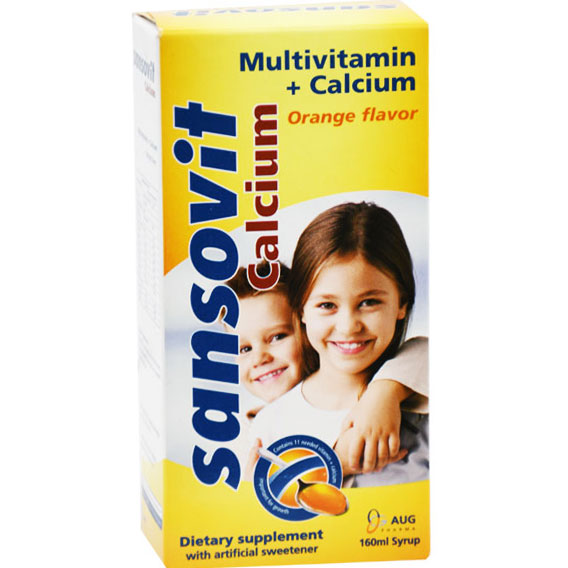 Sansovit Calcium Multivitamin Orange syrup 160ml