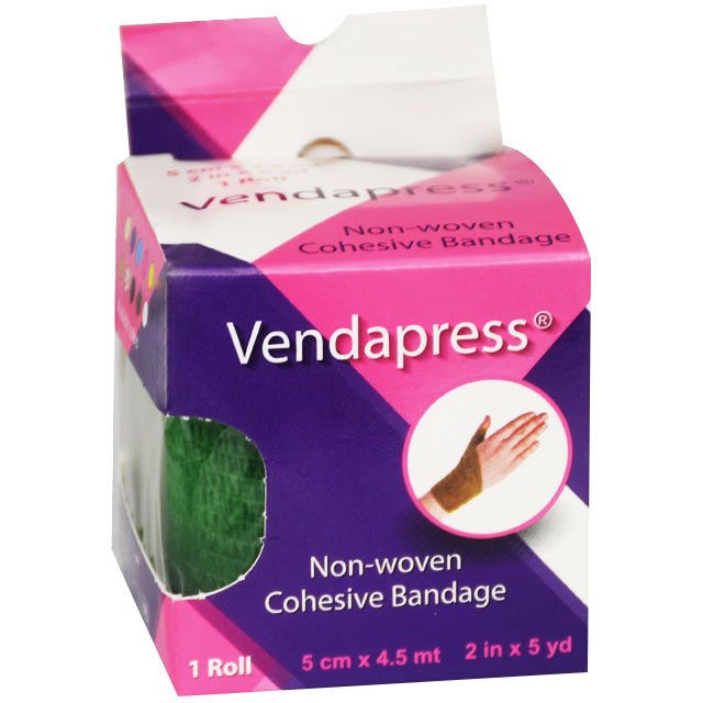 Vendapress Cohesive Bandage 5Cmx4.5 Metre (Green)