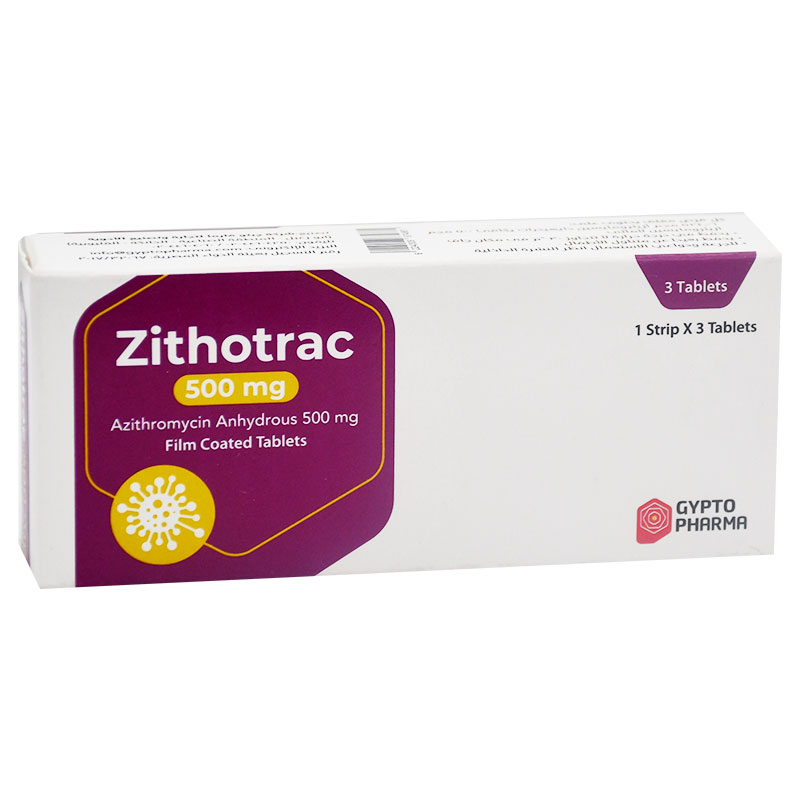 Zithotrac 500mg 3 Film Coated Tablet