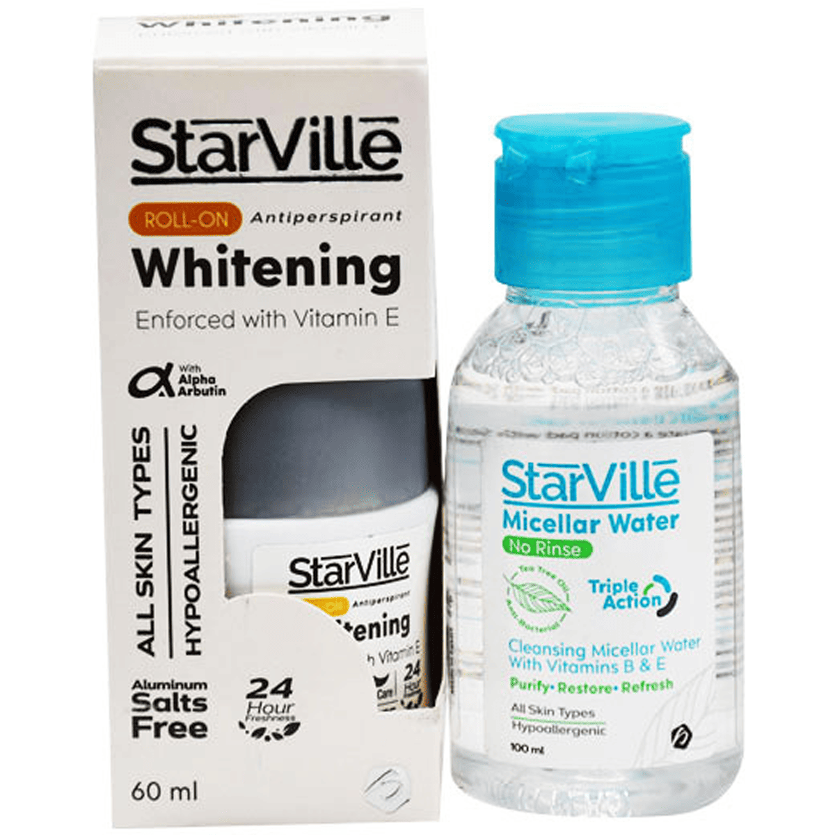 StarVille (Whitening Roll On 60ml + Micellar Water 100ml) (Offer Pack)
