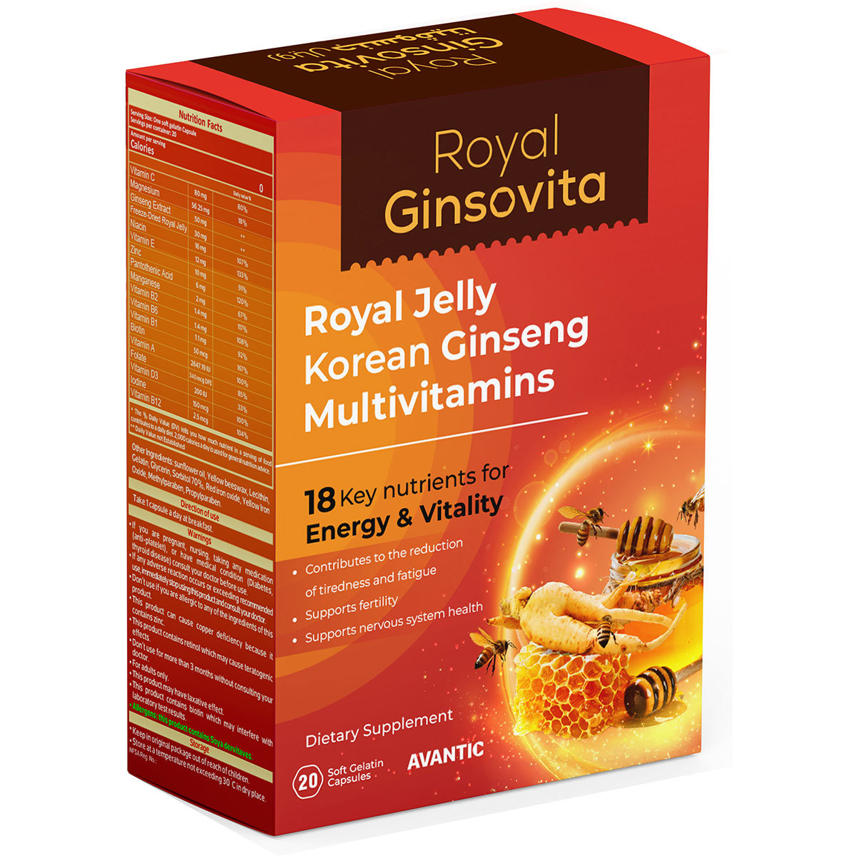Royal Ginsovita 20 Soft Gelatin Capsules