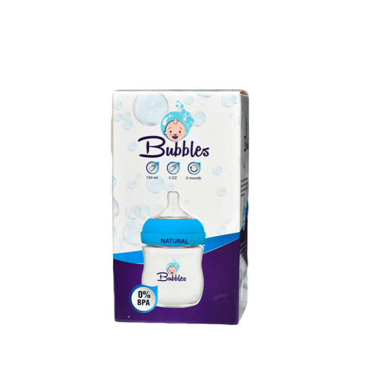 Bubbles Natural Bottle Plue (0) M 150ml