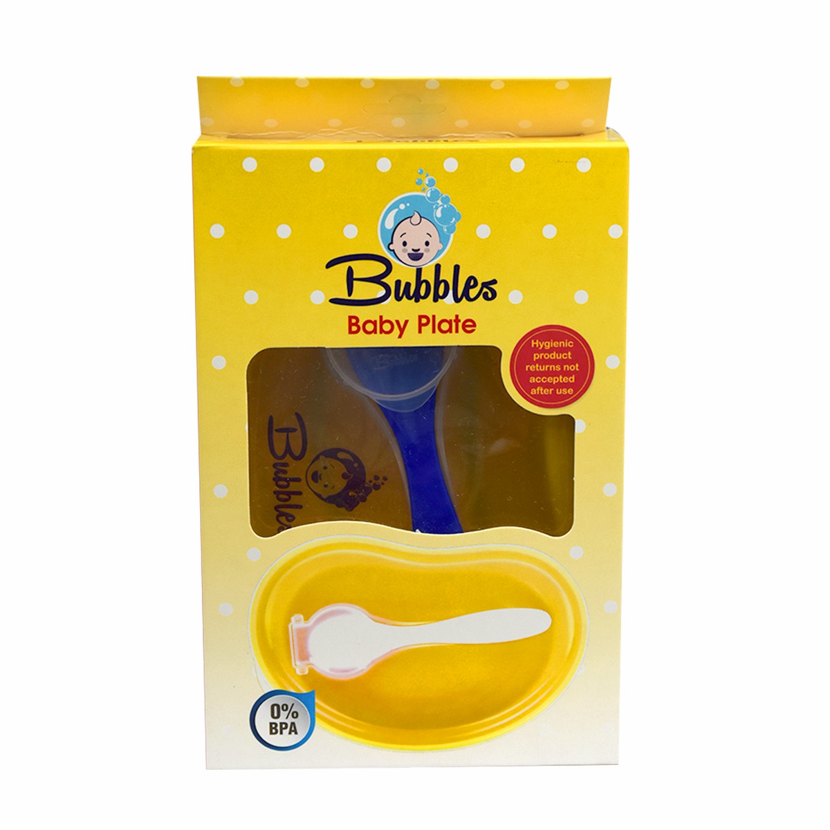 Bubbles Baby Plate Yellow