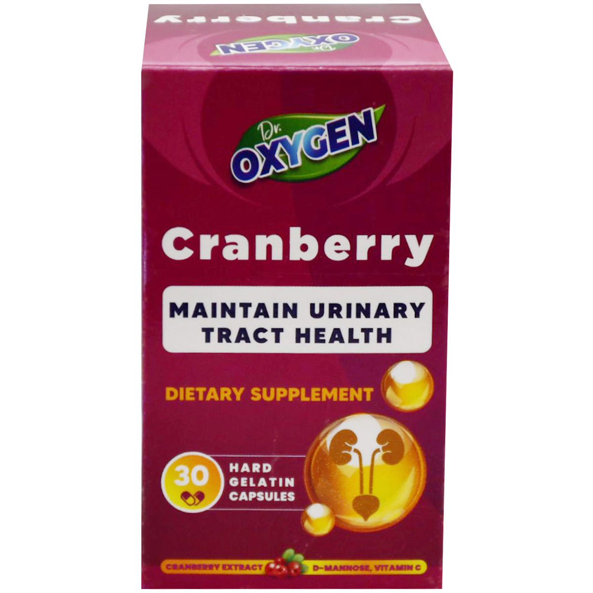 Dr Oxygen Cranberry 30 Hard Gelatin Capsules