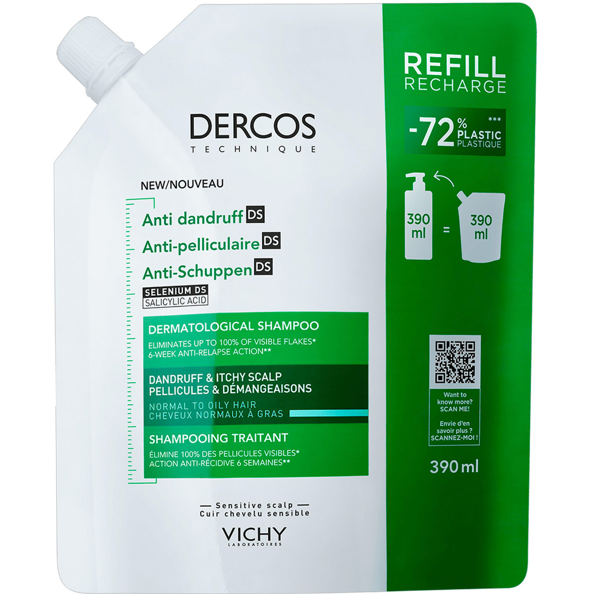 Vichy Dercos Anti-Dandruff Shampoo 390 ml