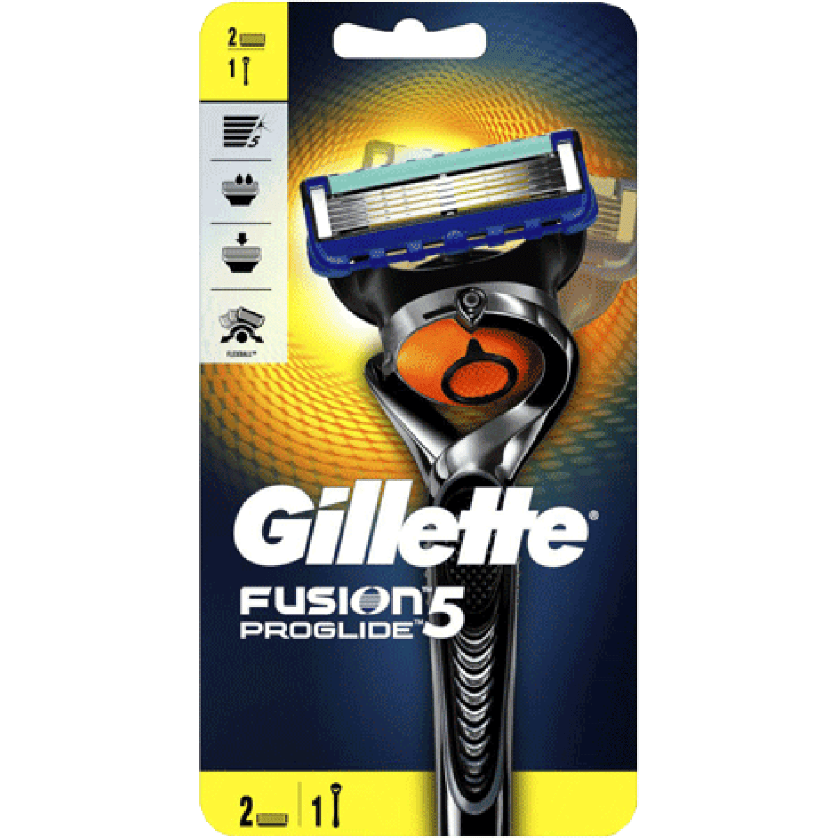 Gillette Fusion Proglide Flexball 1 Razor+ 2 Blades