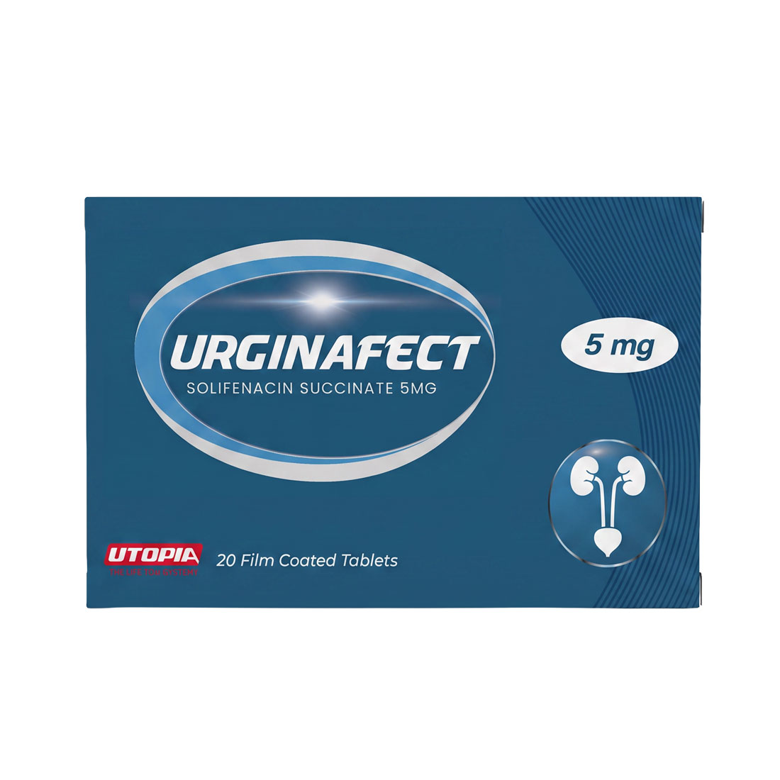 Urginafect 5mg 20 Scored Film Coated Tablets image number 0